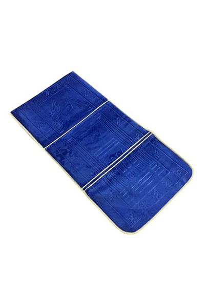 smart home Foldable Prayer Mat With Backrest Blue 114x54cm
