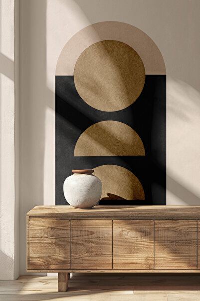 KanvasSepeti Kendinden Yapışkanlı Kalın Kanvas Dokulu Minimalist Art Duvar Ka...