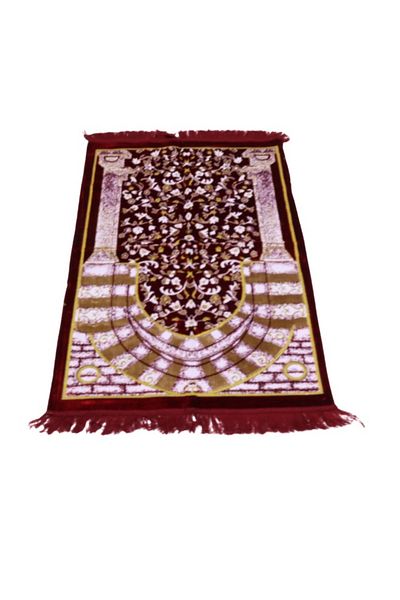 smart home Turkish Quilted Prayer Rug With Jalal In Embossed Quilted Islamic Graphic Design