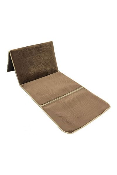 smart home Foldable Prayer Mat With Backrest Beige 54x110cm