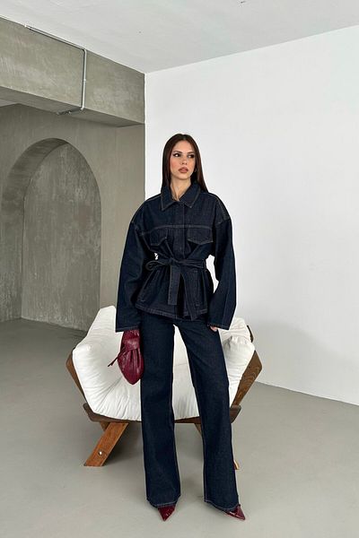 Hello Denim Suit with Belt
