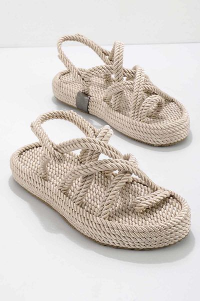Bambi Cremefarbene Damensandalen K 05787020476