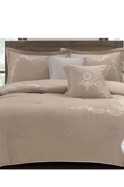 smart home Embroidered two-sided quilt set, two-sided mattress, consisting of 6 pieces, quilt with 6-piece