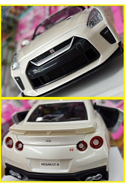 OYUNCAKSAHİLİ Nissan Gtr 2017 Model Diecast Metal 1.24 Ölçek Nissan GTR Araba...