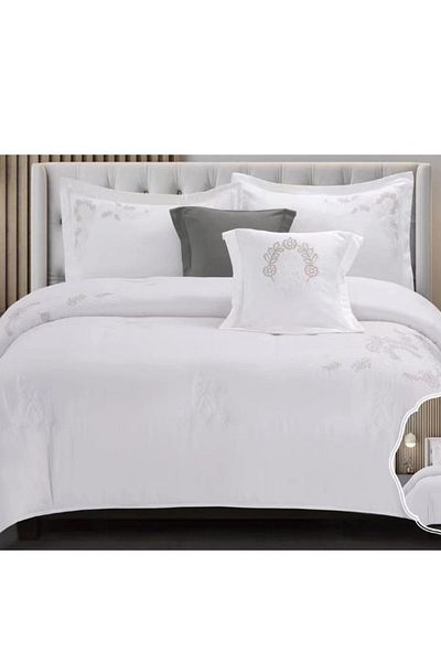 smart home Embroidered two-sided quilt set, two-sided mattress, consisting of 6 pieces, quilt with 6-piece