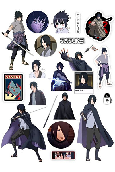 Sticksy Sasuke Sticker Telefon Laptop Notebook Tablet Defter Duvar Matara Sti...