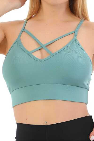 Uniquetrenders Жіночий бюстгальтер Жіночий кроп-топ з перехресними деталями