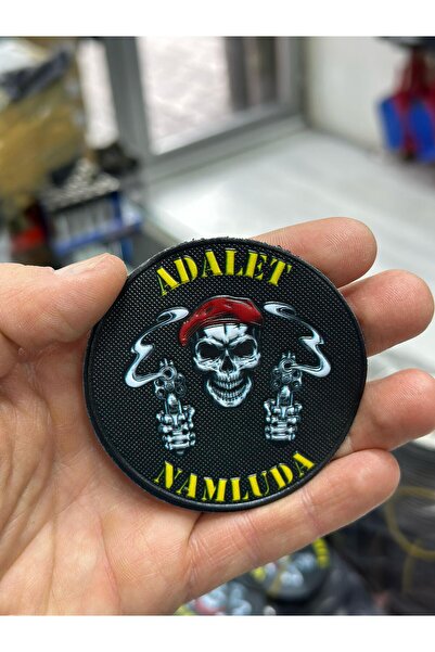 KOMANDO PAZARI رقعة مقطوعة بالليزر ثلاثية الأبعاد (PEÇ) مع كتابة "العدالة في ...