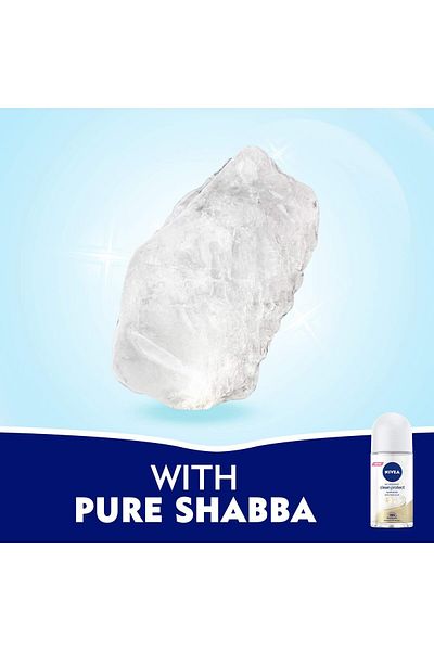NIVEA مزيل عرق رول أون كلين بروتكت مع الشبة 50 مل × 6