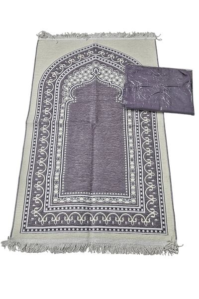 smart home Prayer Rug with Jalal Islamic Design Embossed Quilted Prayer Mat/Chenille Prayer Sheet 110*70cm