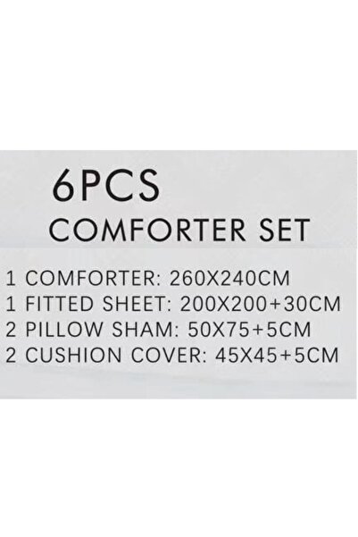 smart home Embroidered Two-sided Quilt Set, Consisting Of 6 Pieces, 6-piece Filling, 100% Microfiber, 240x260cm