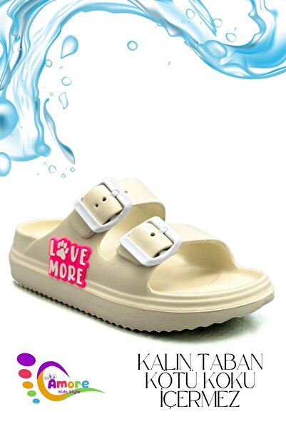 lil amore Pool and Beach Children's Slippers - Lm Ecru