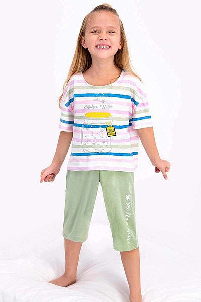 ROLY POLY Rolypoly Make A Wish Water Green Girls Capri Set