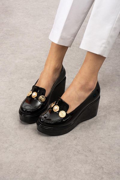 ZENNESHOES Karmen Wedge Heeled Buckle Women's Shoes