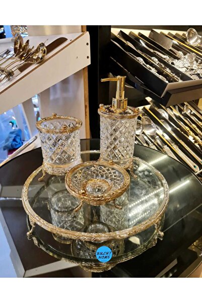 BULUTHOMEAKSESUAR Gold 4 Piece Bathroom Set