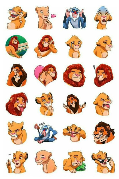 Sticksy Aslan Kral Sticker Telefon Laptop Notebook Tablet Defter Duvar Matara...