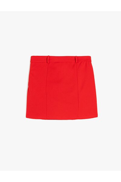 Koton Bow Detailed Pleated Mini Shorts Skirt