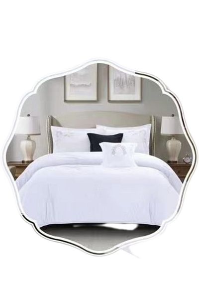 smart home Embroidered two-sided quilt set, two-sided mattress, consisting of 6 pieces, quilt with 6-piece