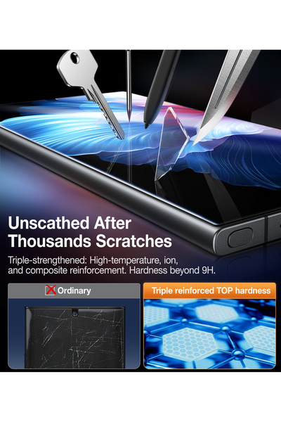 TORRAS 12ft Military-grade Screen Protector For S24 Ultra: 9h , Bubble-free, Full Coverage, 1 Pack
