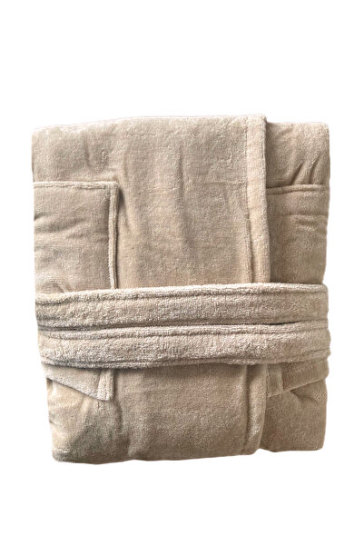 Mokita Home 100% βαμβακερό καπουτσίνο Χρώμα βελούδο Unisex Ανδρικό και γυναικείο μπουρνούζι Εξαιρετικά μαλακό μπουρνούζι εξαιρετικά μεγάλου μεγέθους