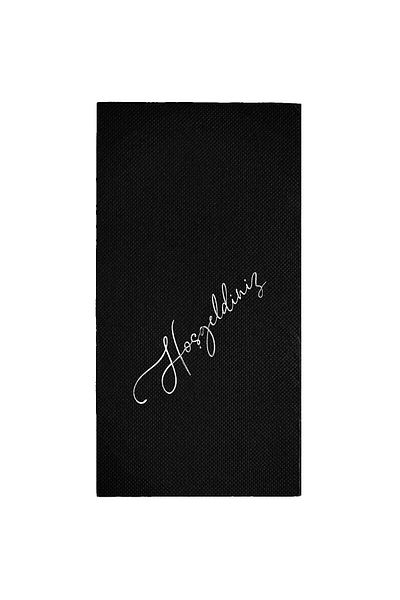 Story 40X40 cm 16Pcs Silver Foil Welcome Patterned Black Paper