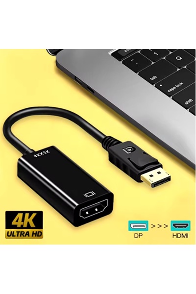 Derwell 4K DP HDTV uyumlu Adaptör Dönüştürücü Ekran Bağlantı Noktası Erkek DP...
