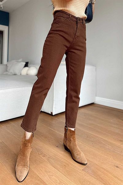 Geppetto A 1956401   Women's Brown Mom Jeans