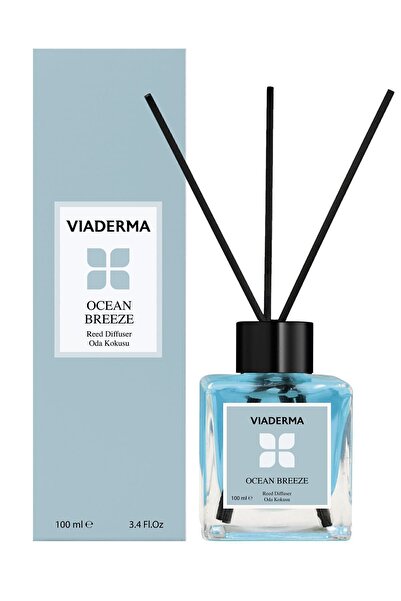 Viaderma Kare Şişe Okyanus Esintesi Bambu Çubuklu  Oda Kokusu 100 ml