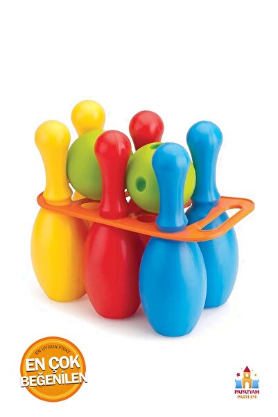 PapatyamPartiEvi Evde Bowling Keyfi - 6 Lobut ve 2 Bowling Toplu Oyun Seti