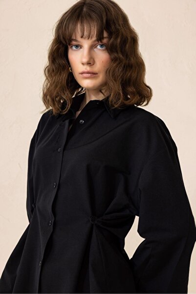 Olcay Košile - Detailní knoflík, detailní knoflík, hedvábné tkaniny 9313