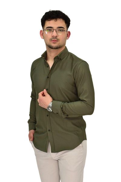 hodbehod Ανδρικό πουκάμισο Lycra Sports Silim Fit BGL-ST04326