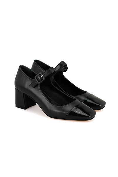 Desa Pantofi clasici Mary Jane din piele cu toc negru de damă