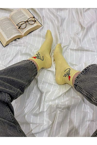 FUBA Aksesuar 4 Pairs of Heart Socks Women's College Socks