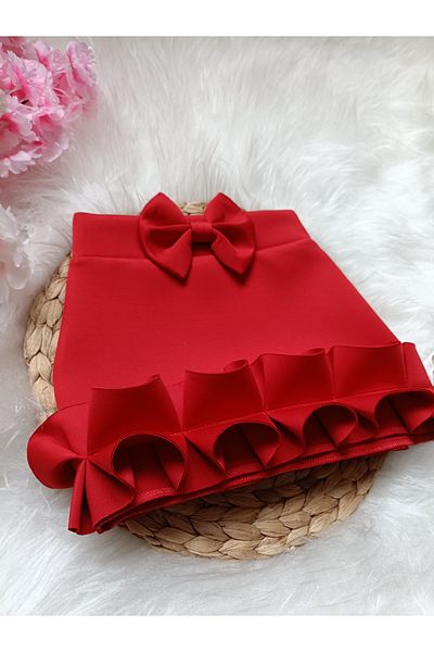 bright moon Girl Pleated Pencil Skirt