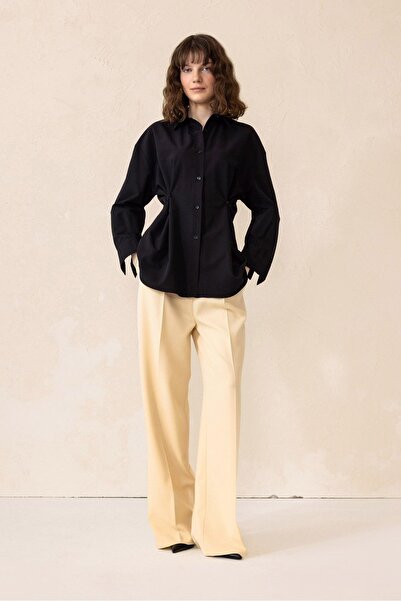 Olcay Košile - Detailní knoflík, detailní knoflík, hedvábné tkaniny 9313