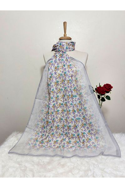 REMOMODA Şal din bumbac moale cu modele florale