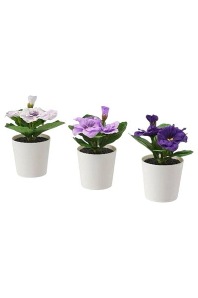 IKEA Fejka 3-Piece Set Small Plant Pot Desktop Purple Plant Pot 3*6cm