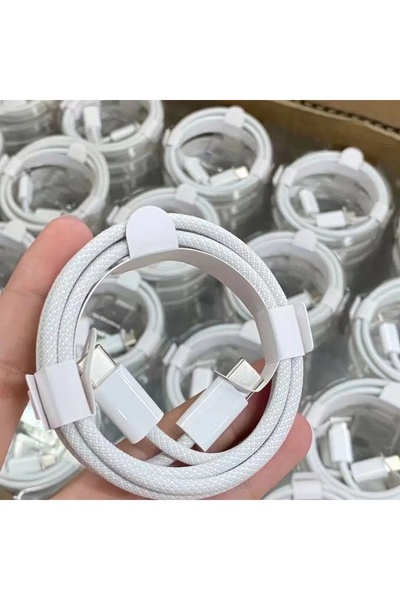 ROXİVA Mesh Cable Compatible with iPhone 15/15Pro/15Promax/16/16Pro/16Promax and Android Devices with Type-C Input