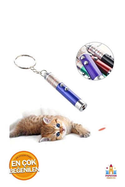 PapatyamPartiEvi Mor Renkli 3in1 Lazer Kedi Oyuncağı - Kediniz İçin Eğlenceli...