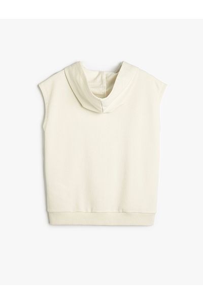 Koton ecru Sleeveless Sweatshirt