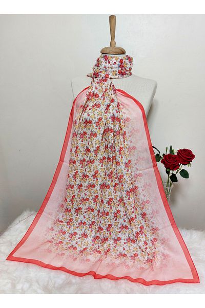 REMOMODA Floral Patterned Soft Cotton Shawl
