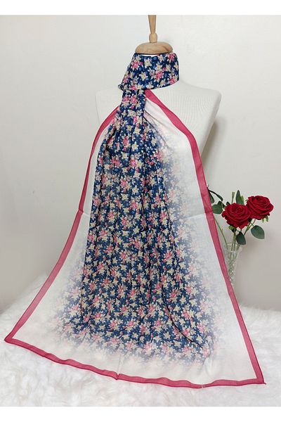 REMOMODA Şal din bumbac moale cu modele florale
