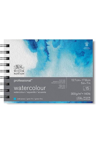 STOREMAX Muartshop & Newton 6662578 Professional Spiral Bound Watercolor Paper - 15 Sheets 12.7 X 17.8 cm