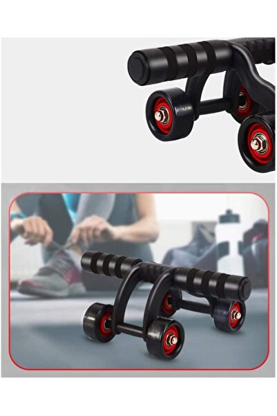 MultiFlexPro Ab Wheel Roller Fitness Karın Kası Aleti 4 Tekerlek Karın Tekerleği Düşük Gürültülü Karın Egzersizi