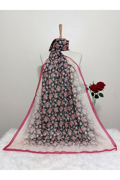 REMOMODA Floral Patterned Soft Cotton Shawl