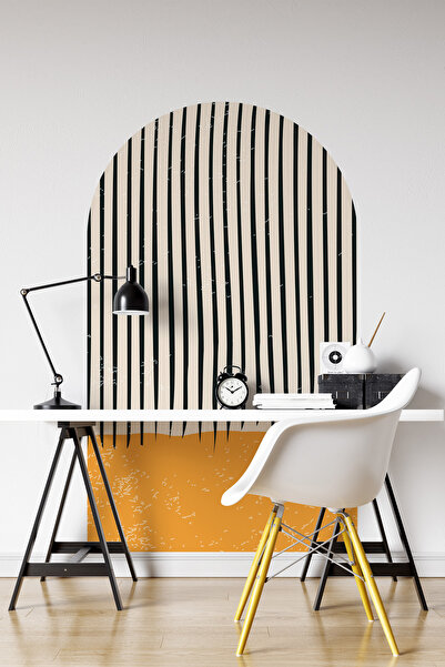 KanvasSepeti Kendinden Yapışkanlı Kalın Kanvas Dokulu Bauhaus Geometrik Sanat...