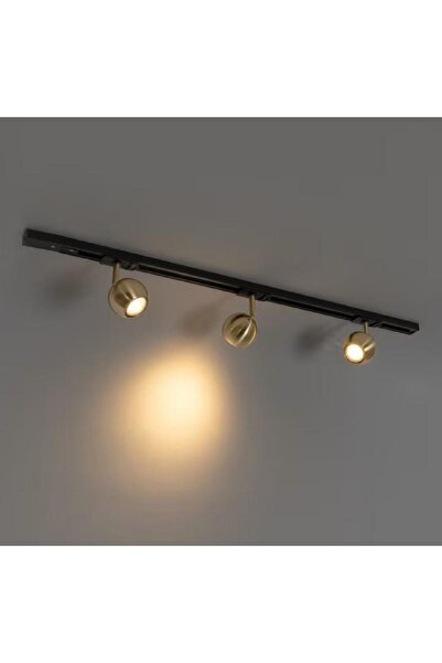 habek avize küre ray spot mat sarı kaplama  os ram marka led ampullü  3000k 1...