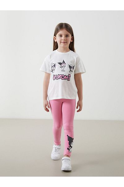 LC Waikiki Lcw Printed Girl's T-Shirt and Leggings 2-Pack