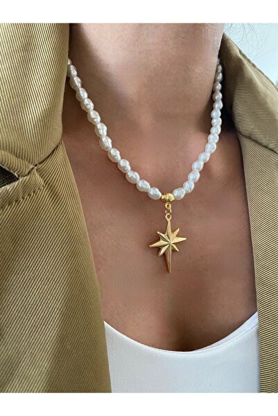 MagicStone Kuzey Yıldızı Detaylı İnci Kolye