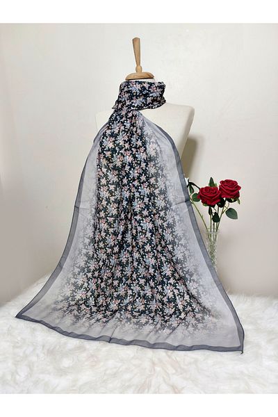 REMOMODA Floral Patterned Soft Cotton Shawl